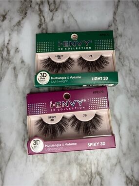 envy 3D Collection False Eyelashes - Black (Light 3D & Spiky 3D)